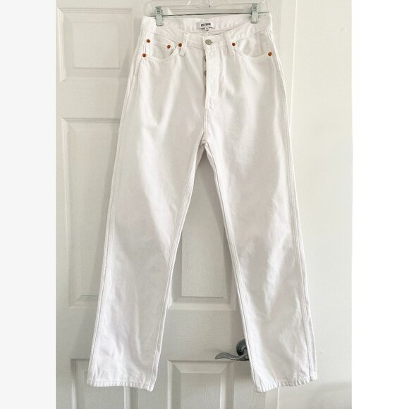 ** AS IS ** Re/Done 90's High Rise Jean in White, size 28 - Picture 3 of 15